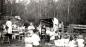 A Sunday School picnic held in the Clausen's yard, circa 1945