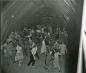 People square dancing at a barn dance