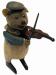 Toy pig playing the violin