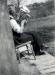 Jack Pickersgill Sr. practicing outside his home
