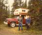 Bill and Pat Graham ready to leave camp at Whirlpool Point