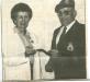 Marvin Hopkins, Pres.of the Sundre Legion hands a cheque to Melva Ratcliff, Hosp.Admin