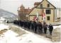 Trinity Benefit Club members parading to St. Paul's Anglican Church for a service