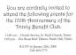 170th Anniversary Invitation