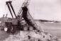 A truck at the Canso Causeway construction site