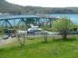 A yacht enters the Canso Canal lock.