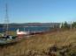 Ship passing through the Canso Canal lock from the north.