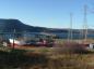 Tanker Nanticoke headed south past the railway bridge over the Canso Canal.