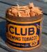 Club chewing tobacco can full of hand made plugs. These cans held approximately 1000 plugs.