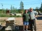 Wallace Quarries Limited President Stan Flynn with Museum employee Charlotte Moody.