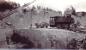 Stone being loaded on small rail car