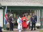 Lieut. Governor Hon Mayann E. Francis recieves flowers during a Loyalist Celebration,  June, 2008.
