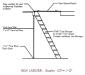 Architectural diagram:  ladder for the Doucet House interior