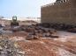 A sandstone foundation will be constructed for the house. 