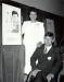 Theresa and Jake Donahue beside portrait at 1991 induction event