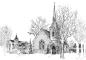 Drawing of St. Mary's Anglican Church