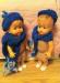 Bisque dolls with hand knit accessories