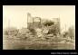 Damaged buildings after the tornado.