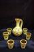Ceramic Brandy Jugs and Six Small Cups from Crete
