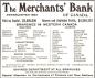 Advertisement for Merchants' Bank in 1911 Nor'West Farmer newspaper