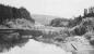 Flood waters overflow the banks of the river in 1938.