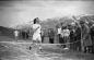 Track Meet at Airport Grounds ca 1949 End of Foot Race