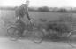 Hume Ritchie on Bicycle in Lincolnshire, England.