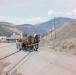 A horse drawn wagon crossing the CNR tracks at Lytton about 1950. 