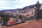 A work train runs along the Kettle River