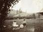 Mrs. Lander and Mrs. Horridge by the orchard at the Davis place