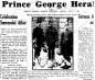 Article in the Prince George Herald about World War I and the Zeppelins dropping bombs in Europe.