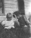 Al Huble Junior and Gladys May Huble in front of the Huble house at Giscome Portage in 1919. 