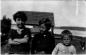 Gladys May Huble, Al Huble Junior and Sam Huble at the cabin at Summit Lake in 1925. 