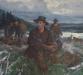 Commissioned painting of John Giscome at Summit Lake.  Painting is done by Richard Estey