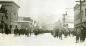 Crowds on Mackenzie Avenue awaiting the long distance ski racers