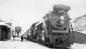 Water tower and locomotive at Red Pass station