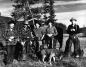 Guide outfitters Don McMirtry, Roy Hargreaves, Ishbel and Margie Hargreaves and Dean Swift