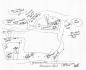 Hand drawn map of the Todmorden Mills buildings and POW camp, as recalled in the 1990s