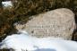 Memorial stone at the Old Durham Road Pioneer Cemetery