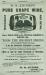 Advertisement for W. W. Kitchen's Pure Grape Wine