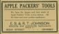 Apple Packers Tools, Advertisement for E. S. and R. T. Johnson - Grocers and Hardware Merchants
