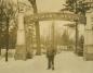 George Fair at the entrance to Grimsby Beach in winter.