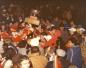 The Dinos and their fans celebrating with the Vanier Cup.