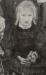 Detail of Eversley school class 1896. High neck dress with piecrust collar and mutton sleeve