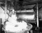 Albert Reesor making butter at the Locust Hill Creamery, which he owned