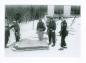 Howard Bergin with other members of St. John's Ambulance Brigade and injured skier in sled.