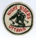 Crest/badge worn by member of the Night Riders - an inter-club organization of the Ottawa Ski Club
