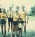 Clair Leahy and his sons, Aaron and Arlen,  in the Torch Run for the 1980 Ontario Games.