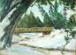 Oil Painting of McCowan Bridge over Highland Creek circa 1950.