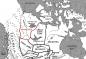 Map outlining the 1830 boundaries of the Mackenzie District of the Hudson's Bay Company territories